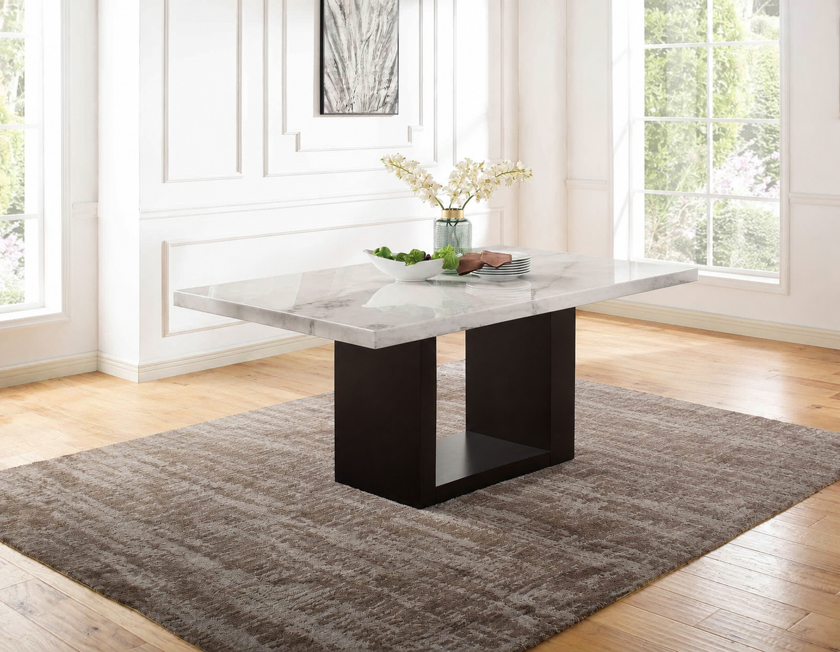 Kian White/Black Dining Table