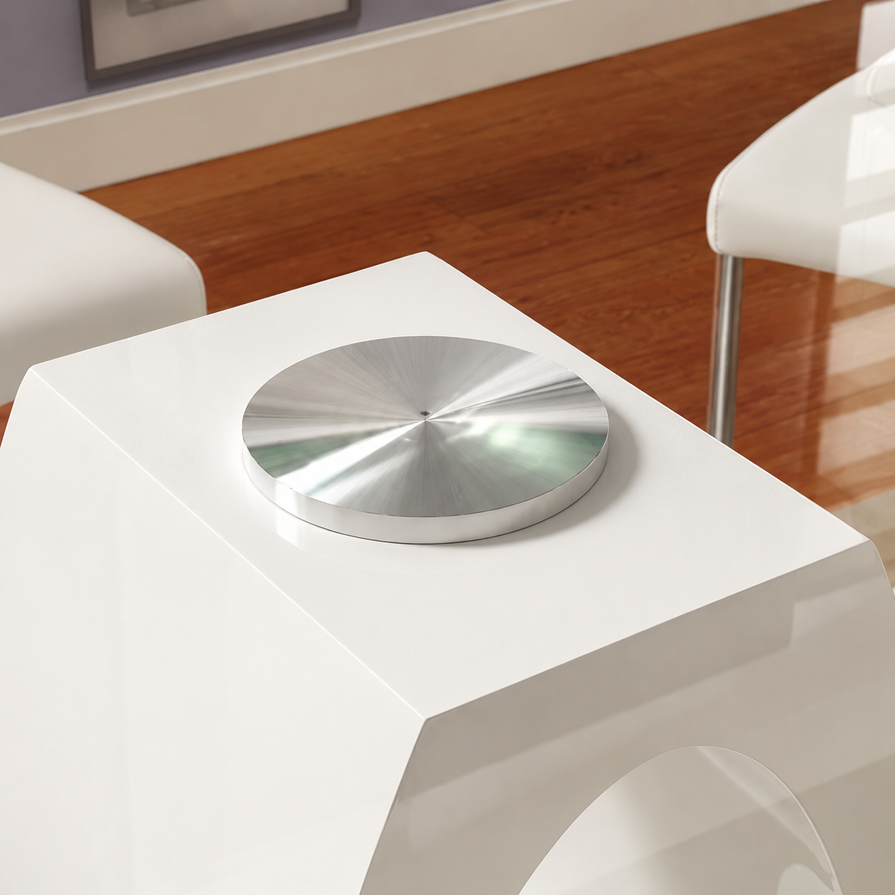Lodia White/Clear 5-Piece Counter Hight Set