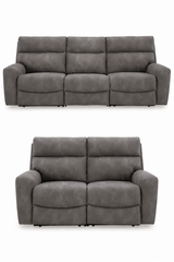Next-Gen DuraPella Black/Gray Power Reclining Living Room Set from Ashley - Luna Furniture