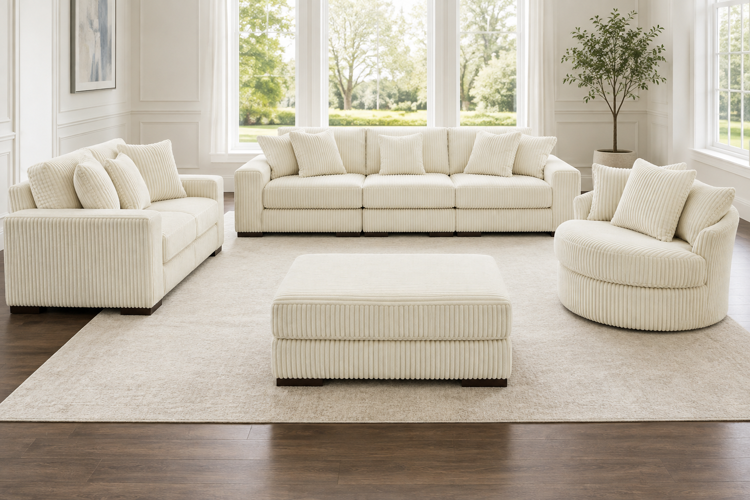 Lindyn Ivory Living Room Set from Ashley - Luna Furniture
