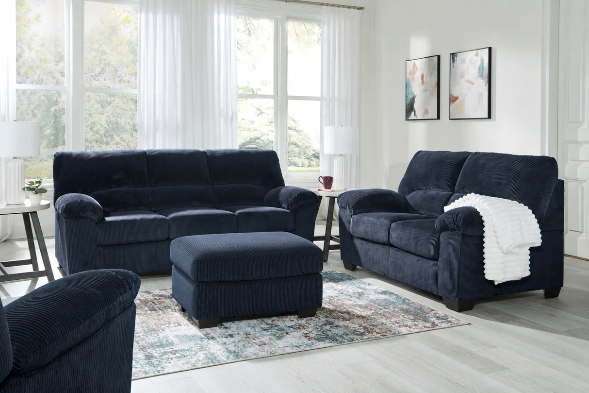 SimpleJoy Navy Living Room Set from Ashley - Luna Furniture