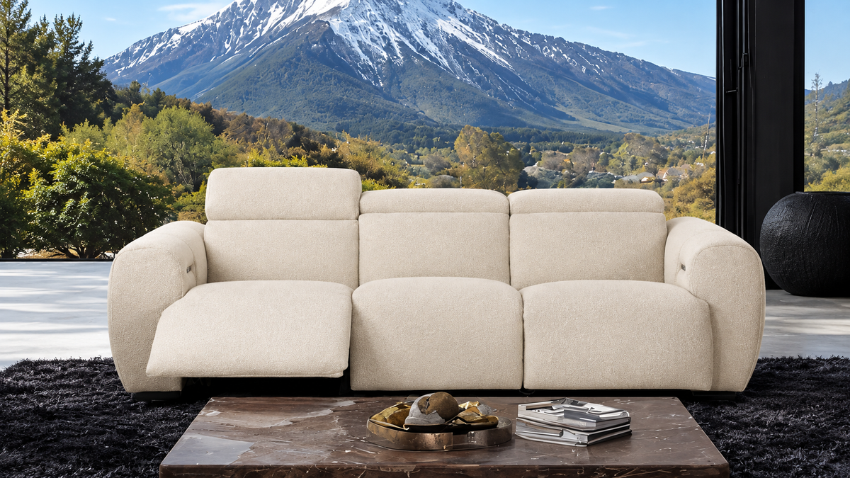 Thaddea White Power Sofa