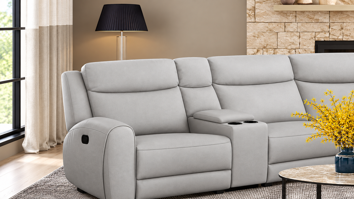 Jacobus Light Gray Motion Sectional