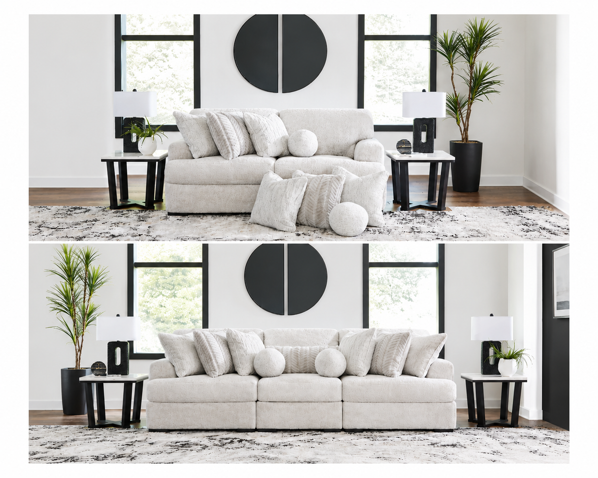 Cuddle Plush Arctic Living Room Set