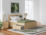 Onita Natural Youth Panel Platform Bedroom Set with 2 Drawers
