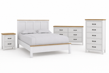 Kerisden White/Brown Queen Panel Bedroom Set with Bed Frame from Ashley - Luna Furniture