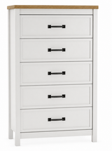 Kerisden White/Brown Youth Panel Bedroom Set with Bed Frame from Ashley - Luna Furniture