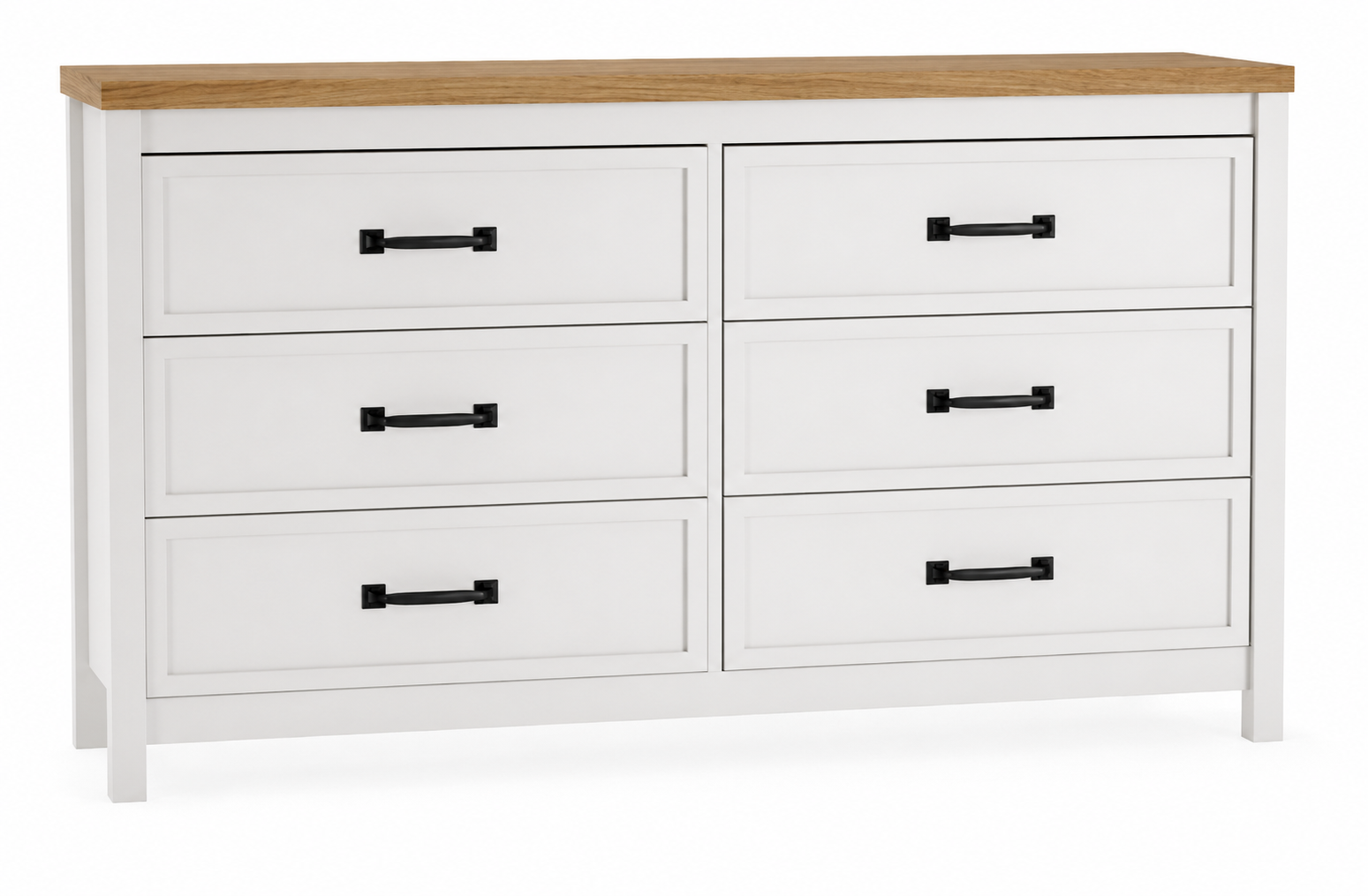 Kerisden White/Brown Queen Panel Bedroom Set with Bed Frame from Ashley - Luna Furniture