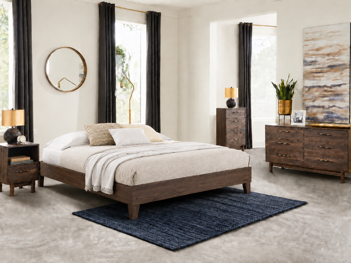 Calverson Mocha Platform Bedroom Set