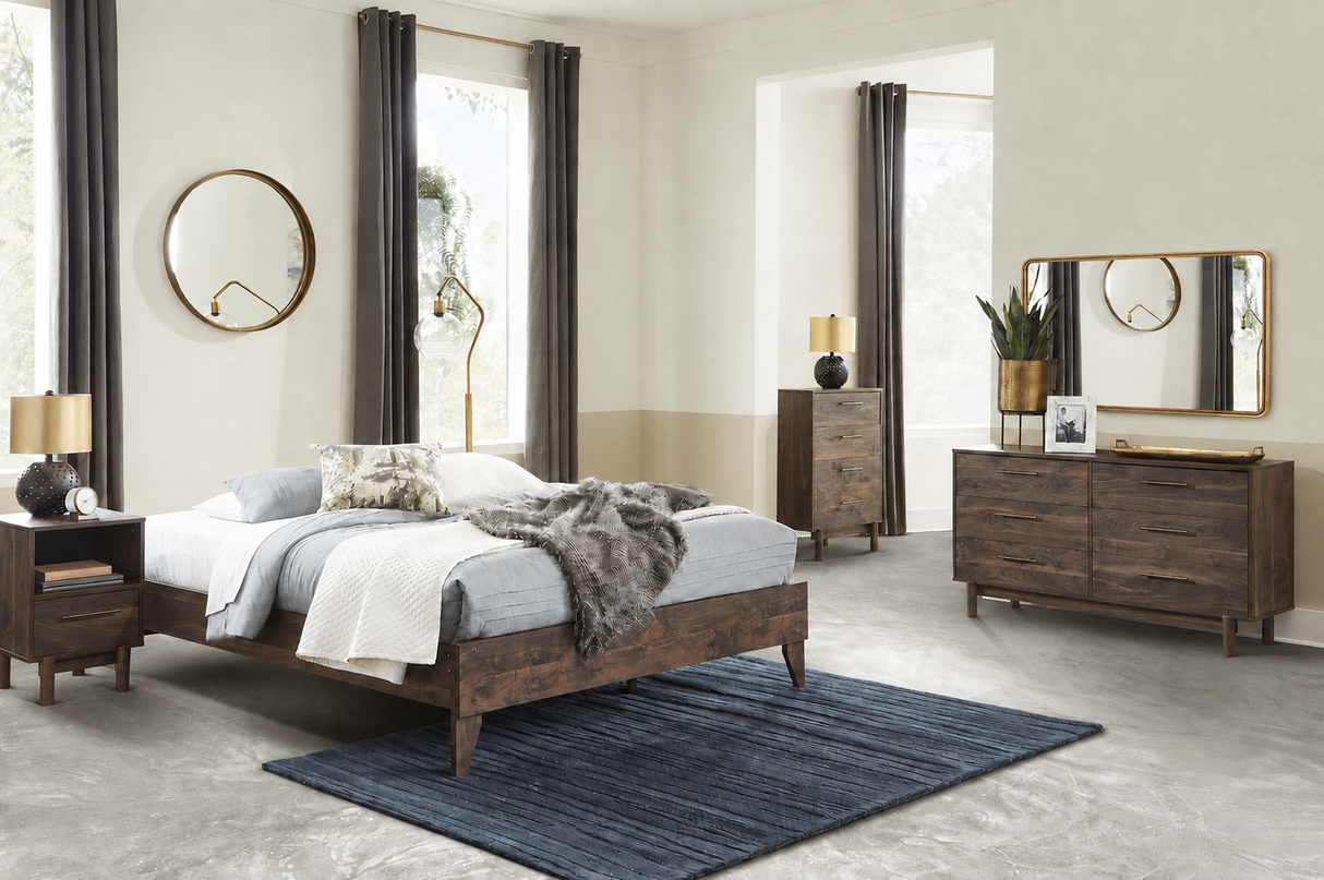 Calverson Mocha Full Platform Bedroom Set