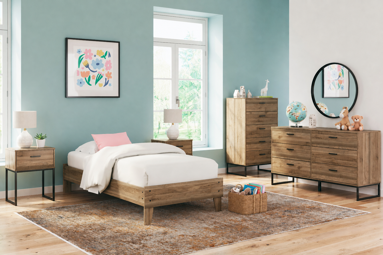 Deanlow Honey Youth Platform Bedroom Set from Ashley - Luna Furniture