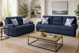 Acklen Place Navy Power Reclining Living Room Set