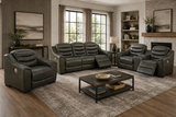 Center Line Dark Gray Sofa, Loveseat and Recliner from Ashley - Luna Furniture