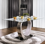 Nova Silver/Black Dining Table