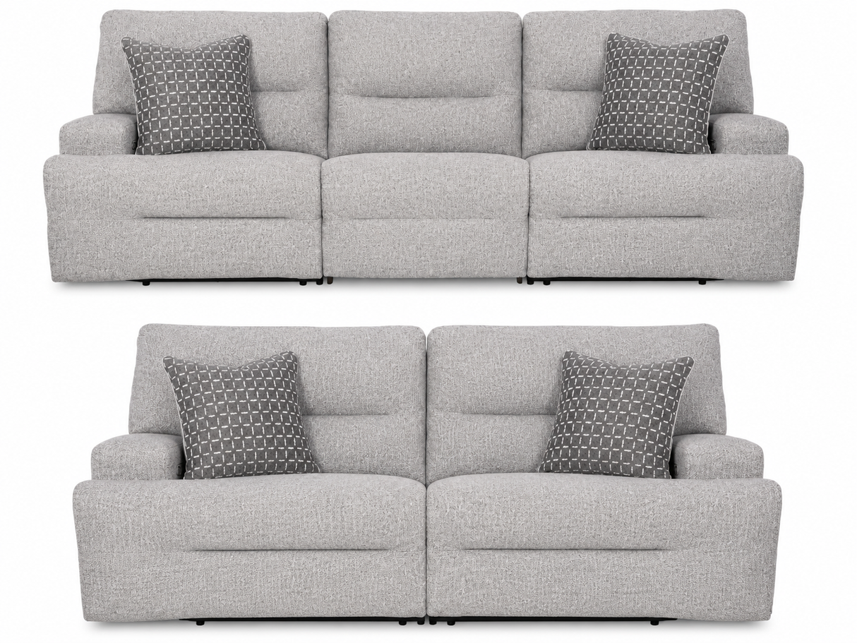 Acklen Place Pewter Power Reclining Living Room Set