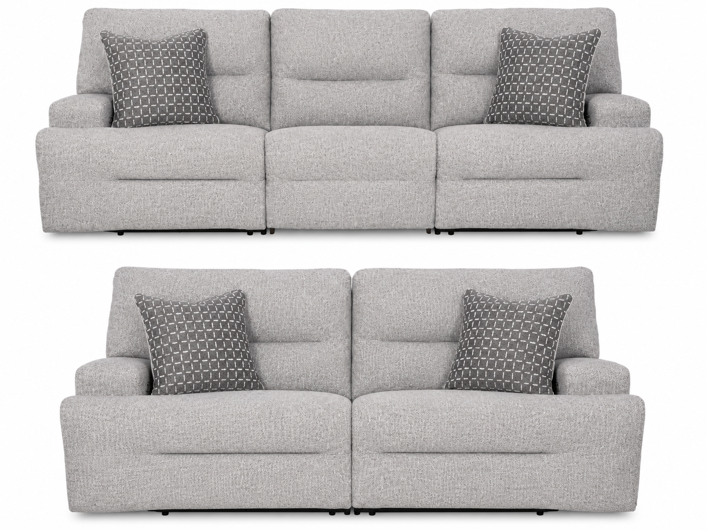 Acklen Place Pewter Power Reclining Living Room Set