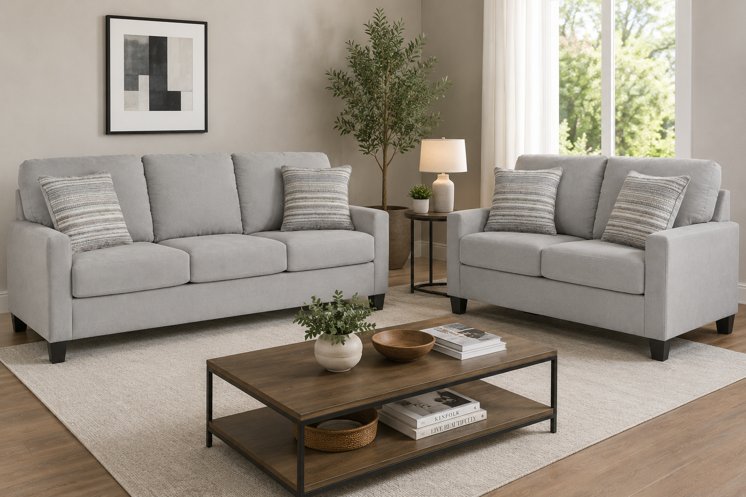 Adlai Shadow Living Room Set