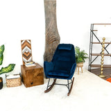 Chelsea Blue Velvet Rocking Chair from Ashcroft Furniture - Luna Furniture