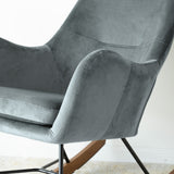 Chelsea Grey Velvet Rocking Chair from Ashcroft Furniture - Luna Furniture