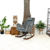 Chelsea Grey Velvet Rocking Chair from Ashcroft Furniture - Luna Furniture
