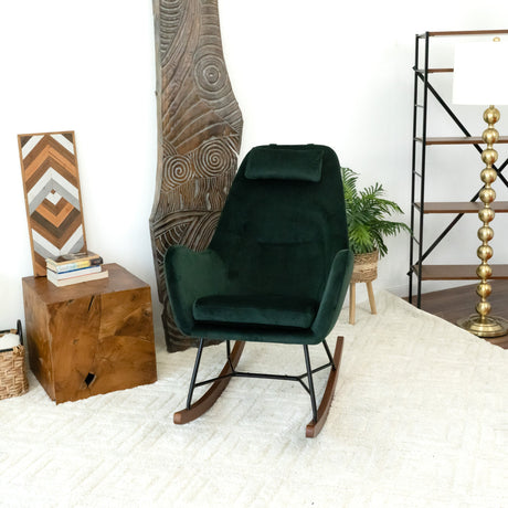 Chelsea Green Velvet Rocking Chair from Ashcroft Furniture - Luna Furniture