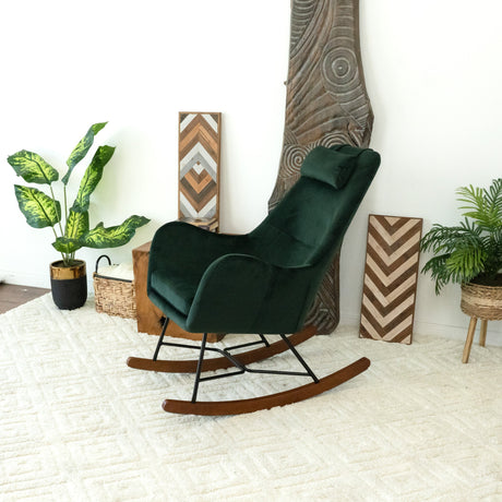 Chelsea Green Velvet Rocking Chair from Ashcroft Furniture - Luna Furniture