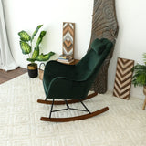 Chelsea Green Velvet Rocking Chair from Ashcroft Furniture - Luna Furniture
