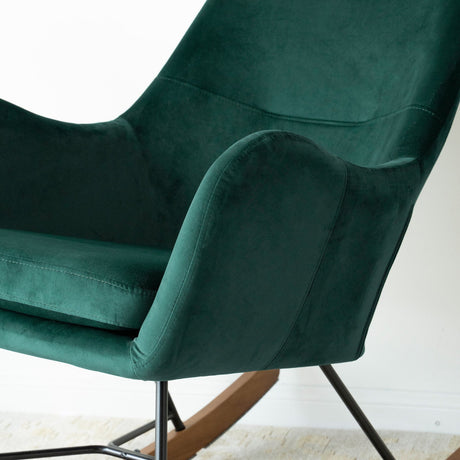 Chelsea Green Velvet Rocking Chair from Ashcroft Furniture - Luna Furniture