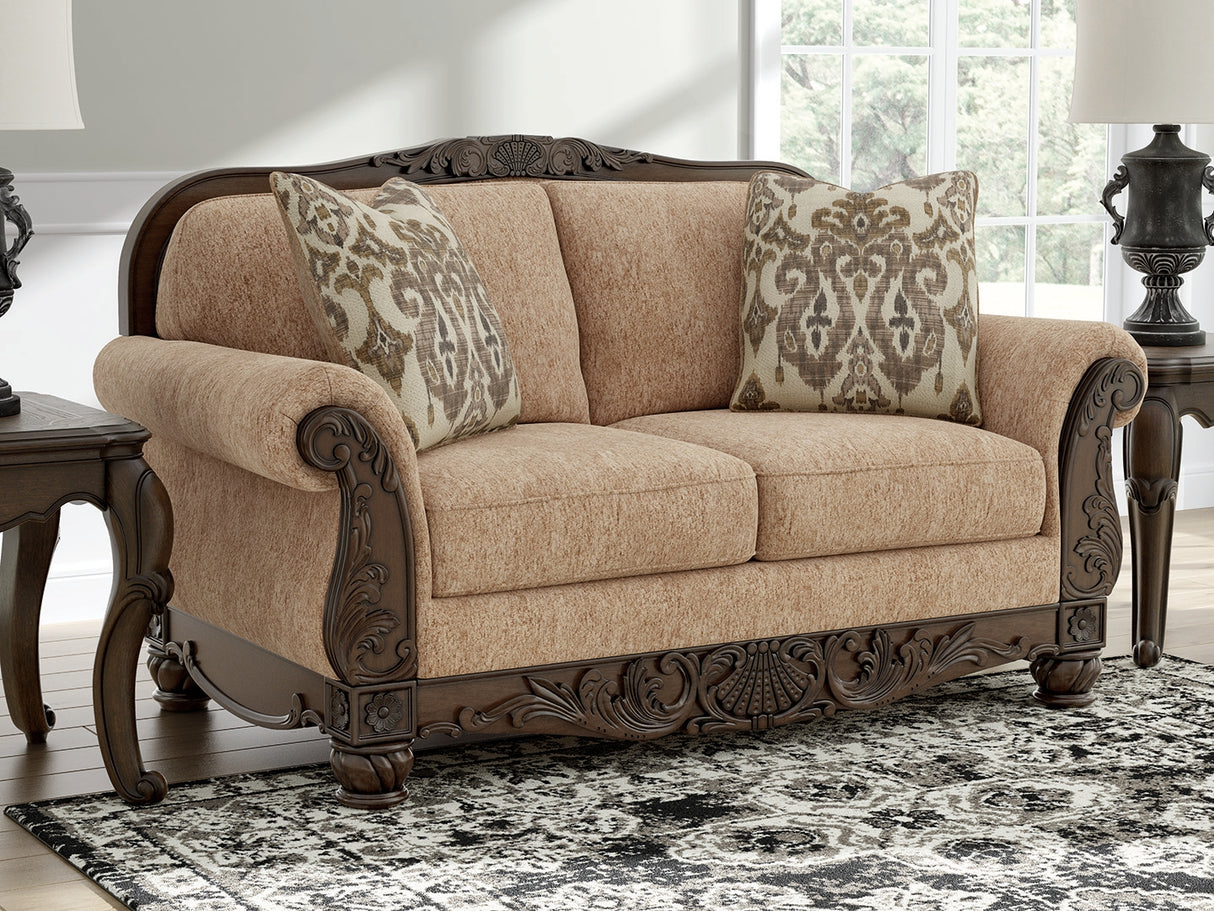 Chelsworth Golden Loveseat from Ashley - Luna Furniture