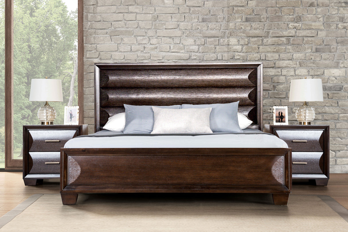 Chemnitz Espresso Queen Bed from Furniture of America - Luna Furniture
