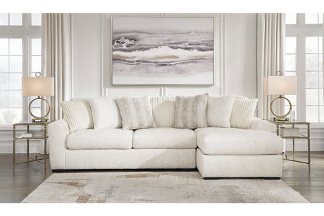 Chessington Ivory 2-Piece RAF Chaise Sectional from Ashley - Luna Furniture