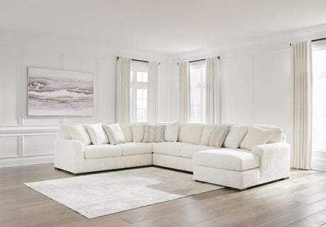 Chessington Ivory 4-Piece RAF Chaise Sectional from Ashley - Luna Furniture