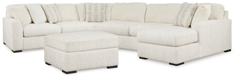 Chessington Ivory 4-Piece Sectional with Ottoman in Ivory from Ashley - Luna Furniture