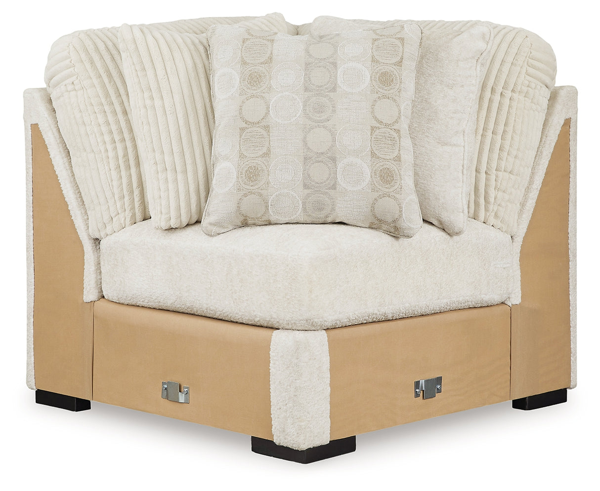 Chessington Ivory 4-Piece Sectional with Ottoman in Ivory from Ashley - Luna Furniture