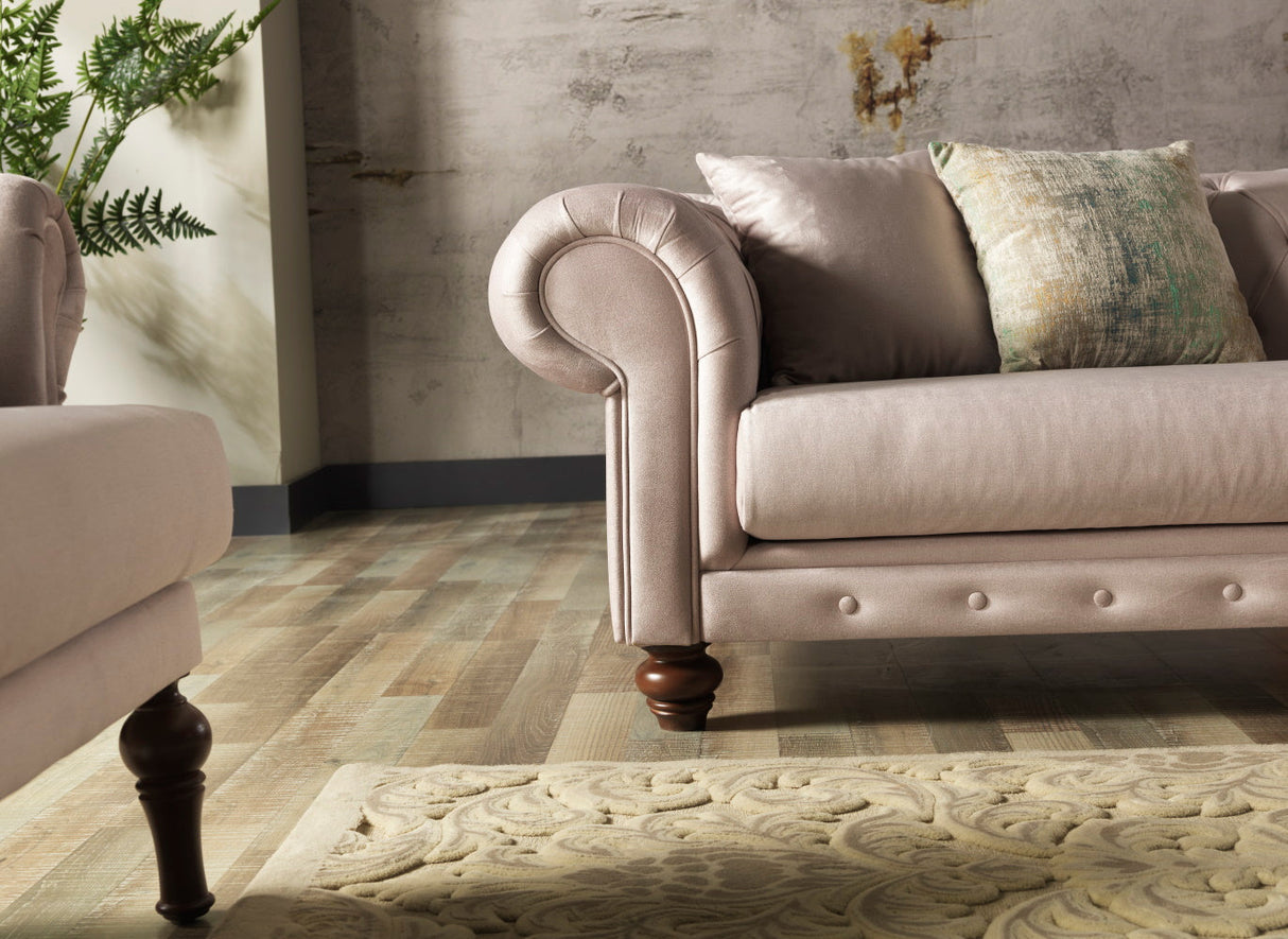 Chester Cream Stationary Living Room Sofa from Furnia - Luna Furniture