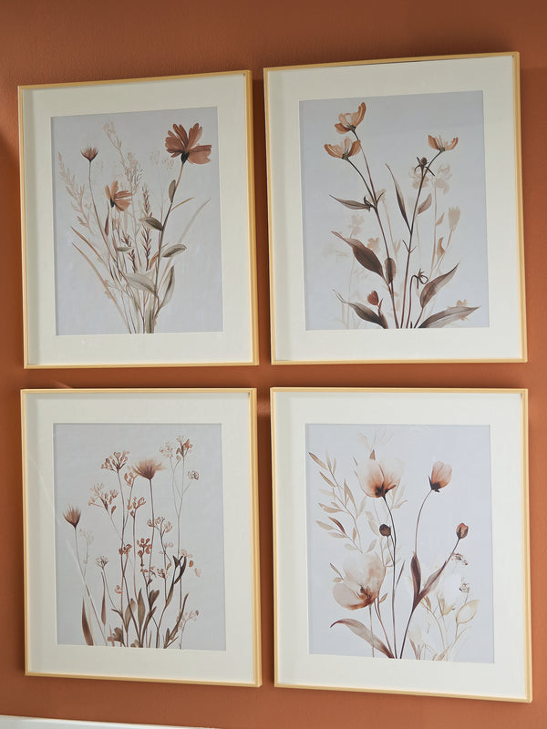 Chettings Beige/Gray/Blush Wall Art (Set of 4)