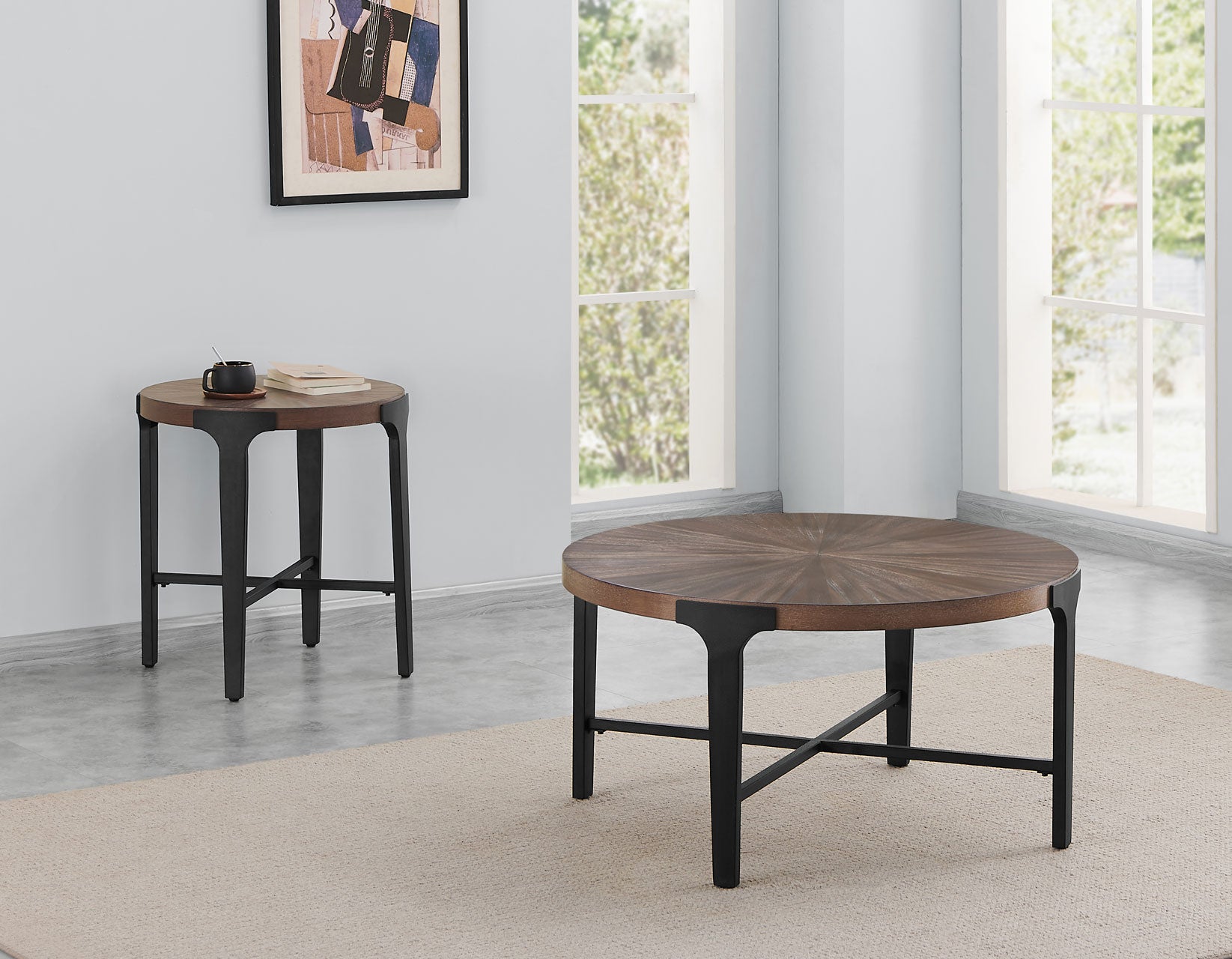 Steve Silver Chevron 22-inch Round End Table – Luna Furniture
