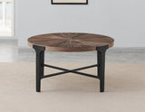 Chevron 36-inch Round Coffee Table from Steve Silver - Luna Furniture