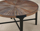 Chevron 36-inch Round Coffee Table from Steve Silver - Luna Furniture