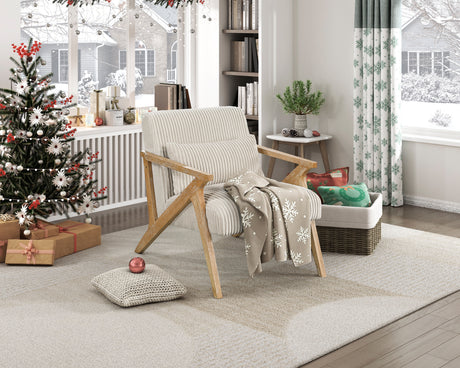 Chevron Beige Accent Chair from Homelegance - Luna Furniture