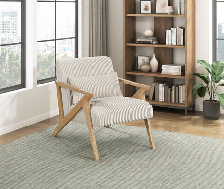 Chevron Beige Accent Chair from Homelegance - Luna Furniture