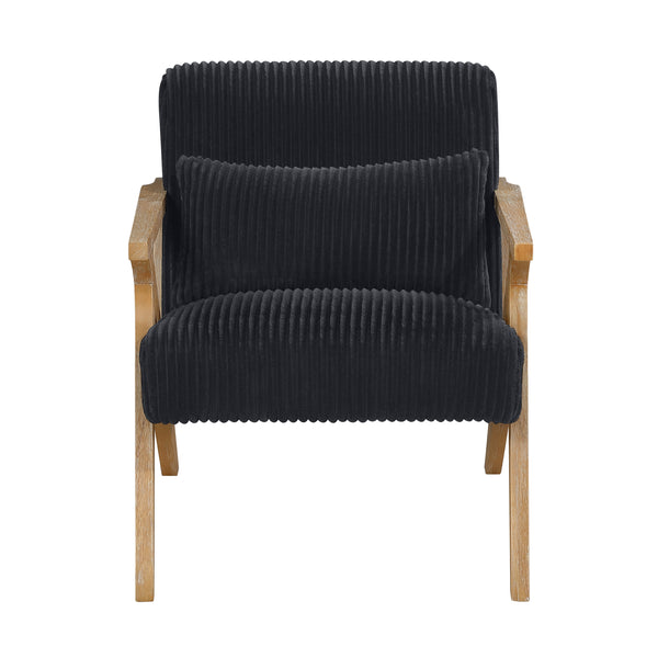 Chevron Black Accent Chair
