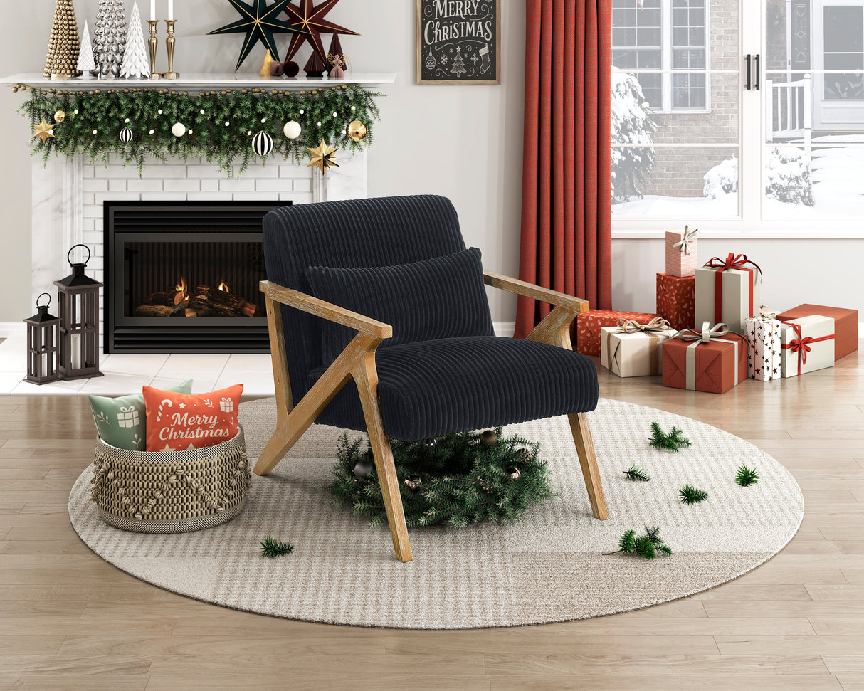 Chevron Black Accent Chair from Homelegance - Luna Furniture