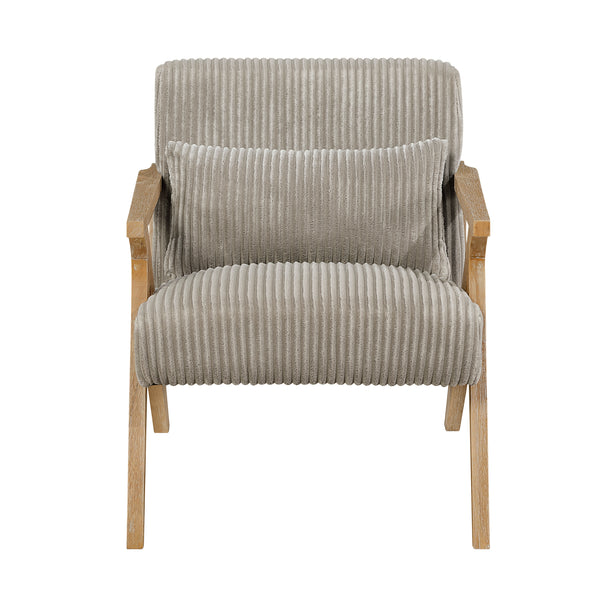 Chevron Taupe Accent Chair