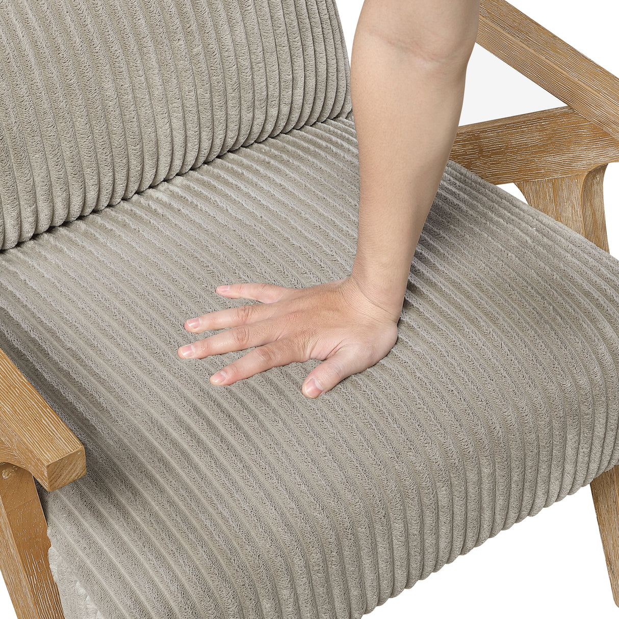 Chevron Taupe Accent Chair from Homelegance - Luna Furniture