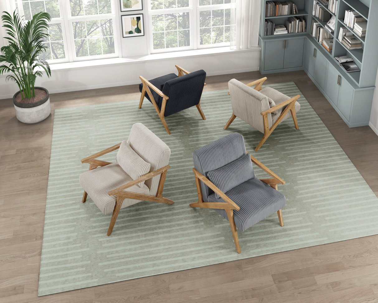 Chevron Taupe Accent Chair from Homelegance - Luna Furniture
