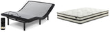 Chime 10 Inch Hybrid Mattress with Adjustable Base in White from Ashley - Luna Furniture