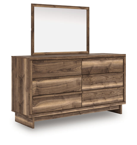 Chirason Brown Dresser and Mirror from Ashley - Luna Furniture