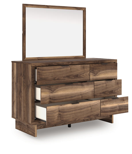 Chirason Brown Dresser and Mirror from Ashley - Luna Furniture