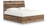 Chirason Brown King Panel Bed with Storage from Ashley - Luna Furniture